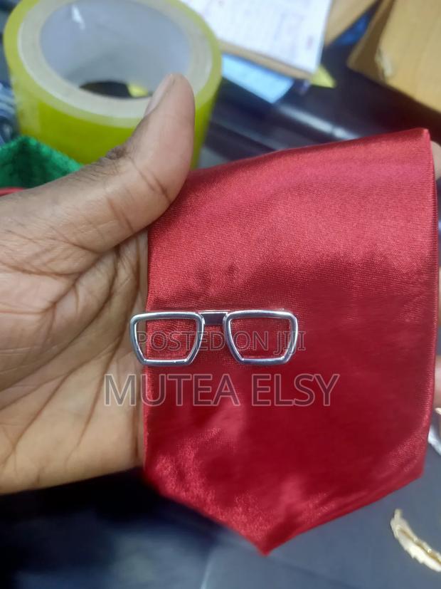 Gold Silver Spects Tie Clips - main view