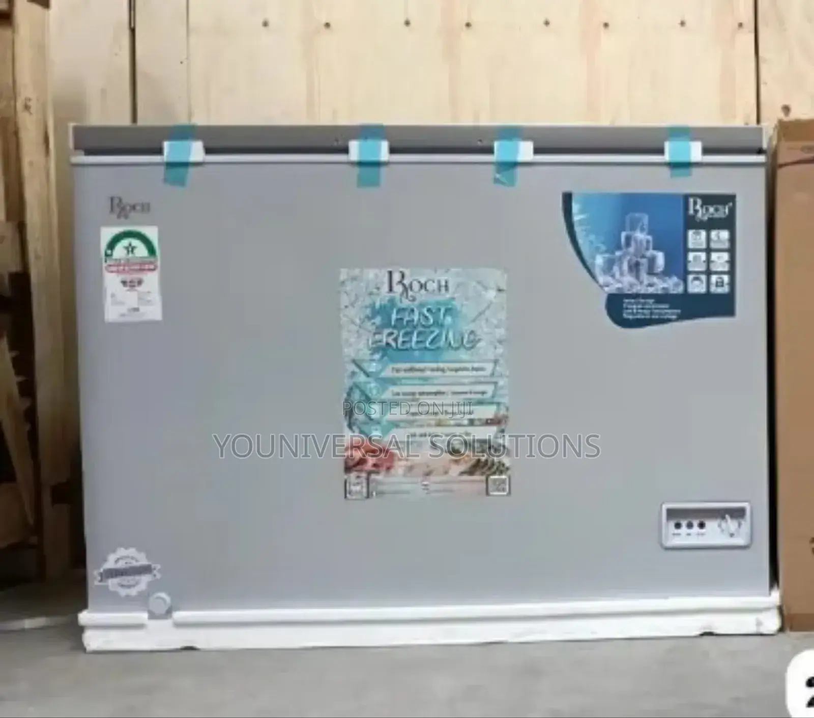282 Litres Roch Chest Freezer With Cool Pack Sliding Glass