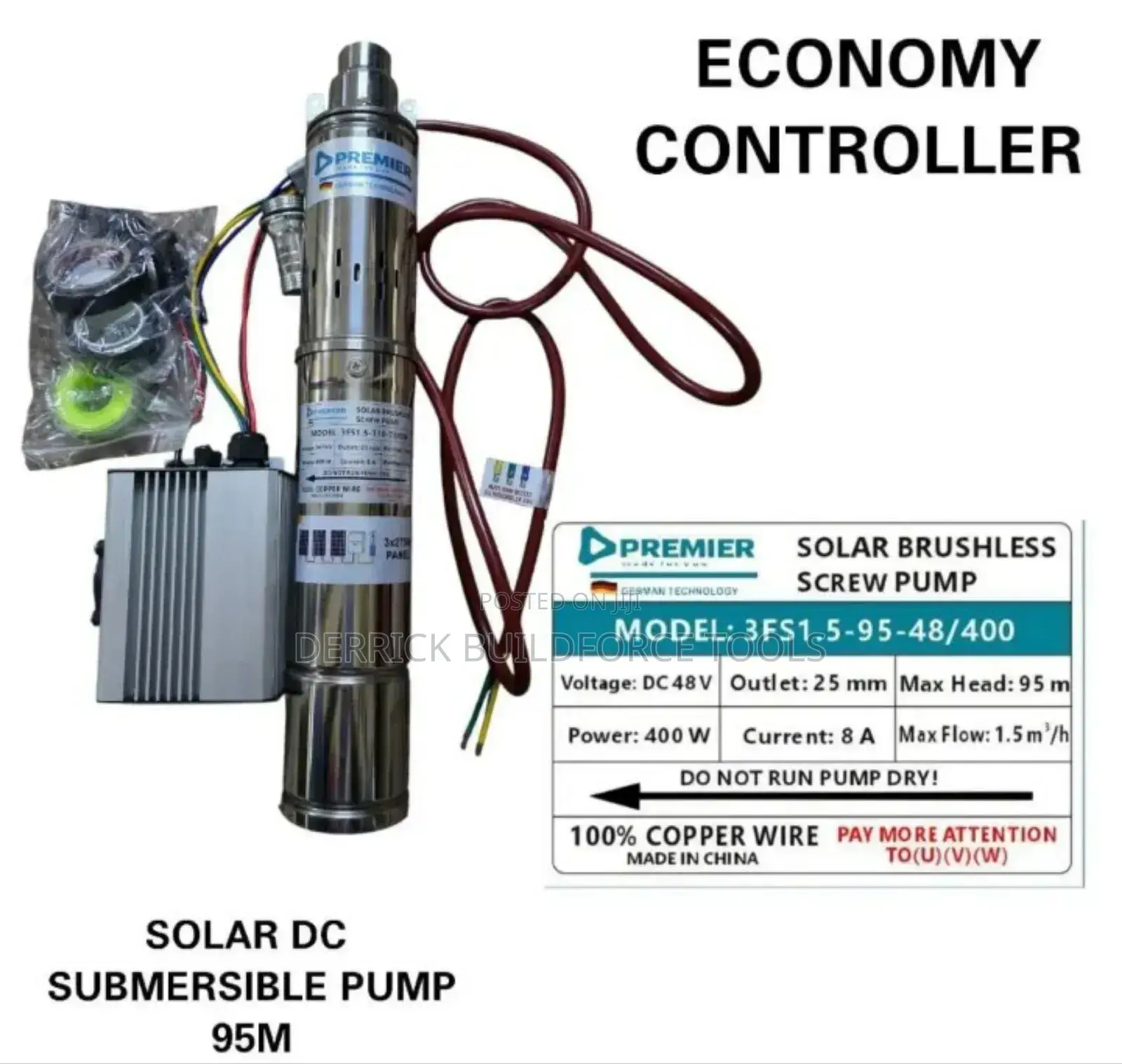 Solar Brushless Screw Pump With Economy Controller Submersible Pump