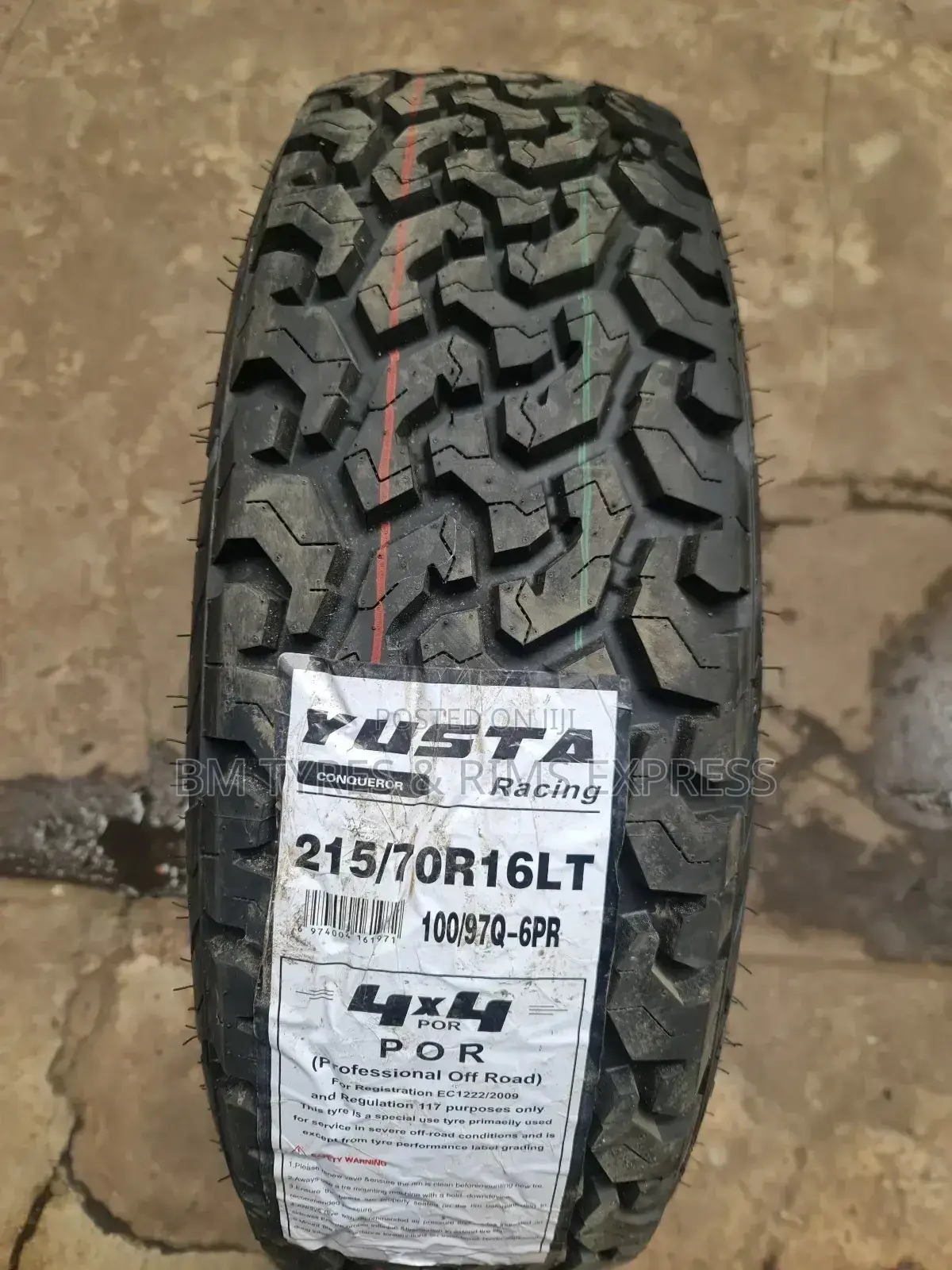 215 /70 R16 Yusta Tyres (All Terrrain)