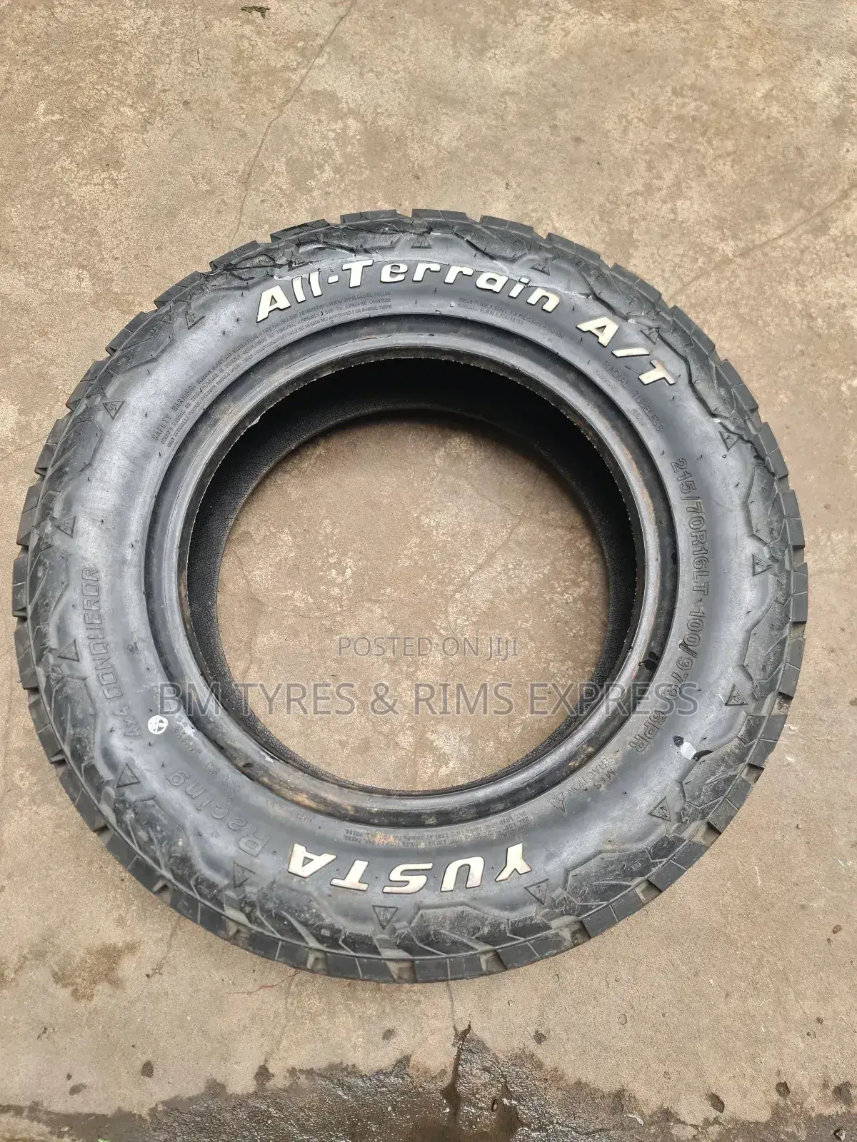 215 /70 R16 Yusta Tyres (All Terrrain)