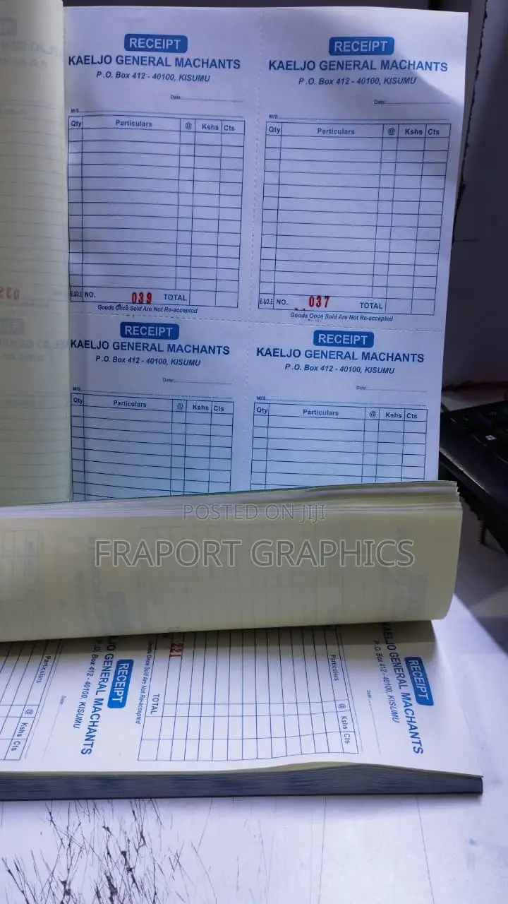 Self Carbonated Receipt Books (A4 Size)