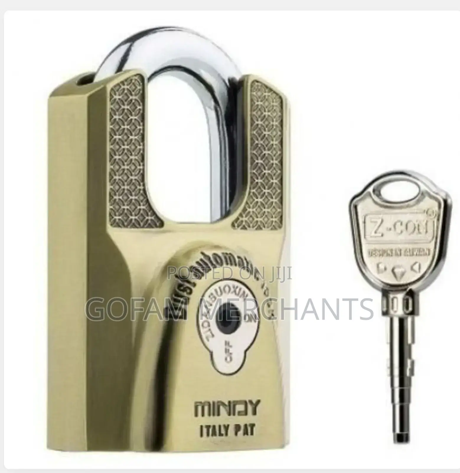 Mindy Lock With Keys Indoor and Outdoor Zinc Alloy Big Padlock