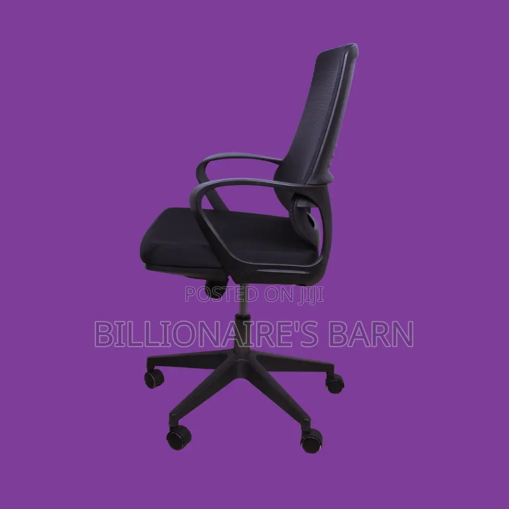 Black Ergonomic Mesh Office Chair | Quiet-Roll Steel Frame