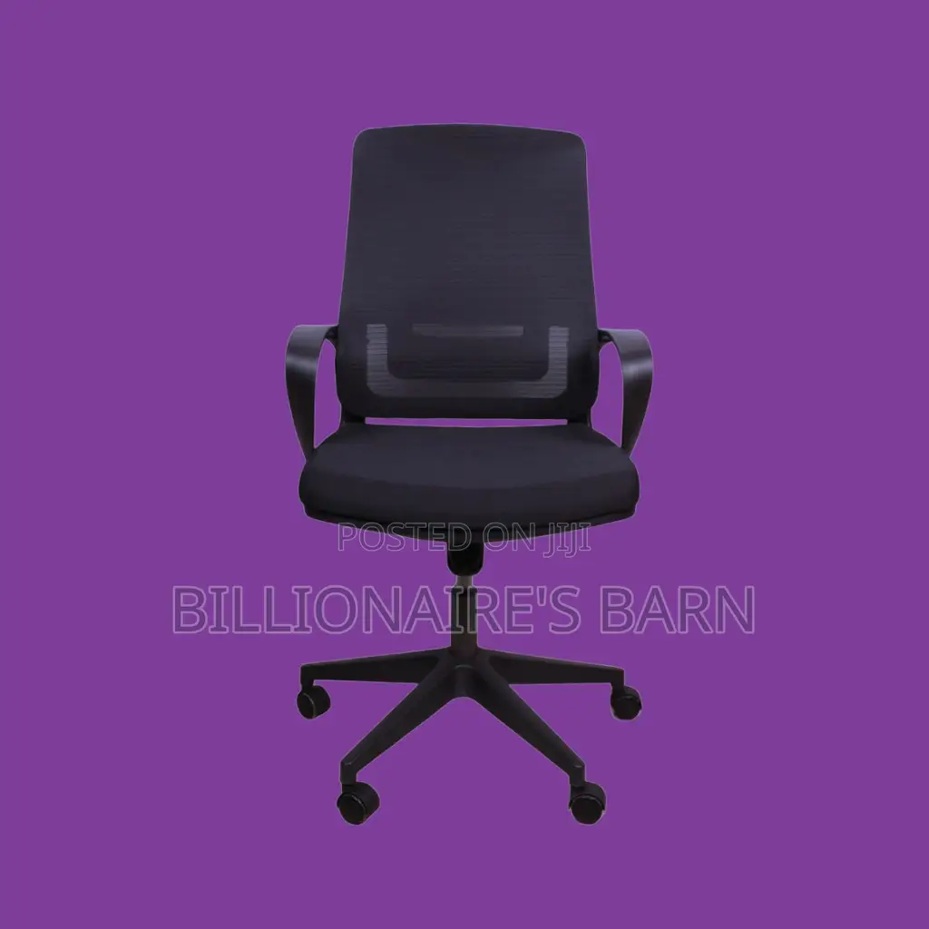 Black Ergonomic Mesh Office Chair | Quiet-Roll Steel Frame