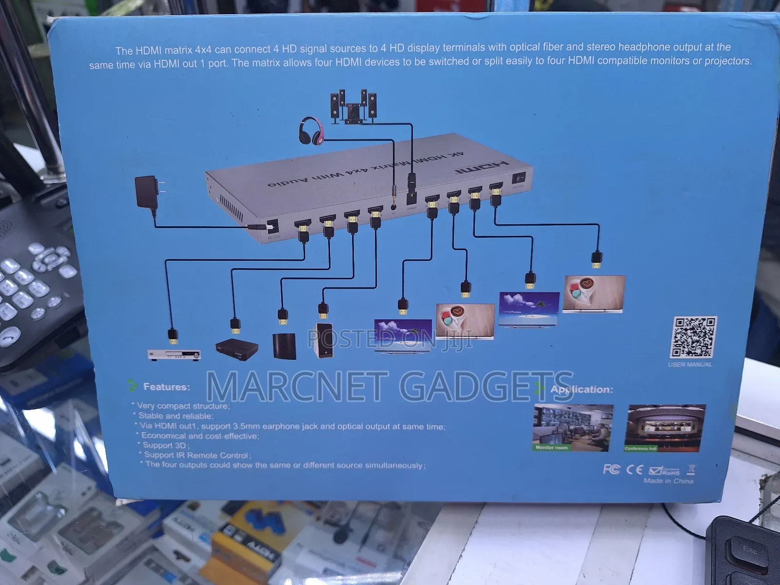 Stable Hdmi Matrix 4×4 With Audio 30hz 3d Support