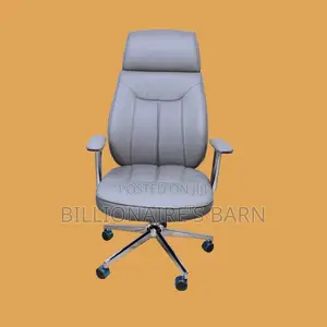 Grey Executive Leather Office Chair (Pro-Grade) — Only a Few Left!