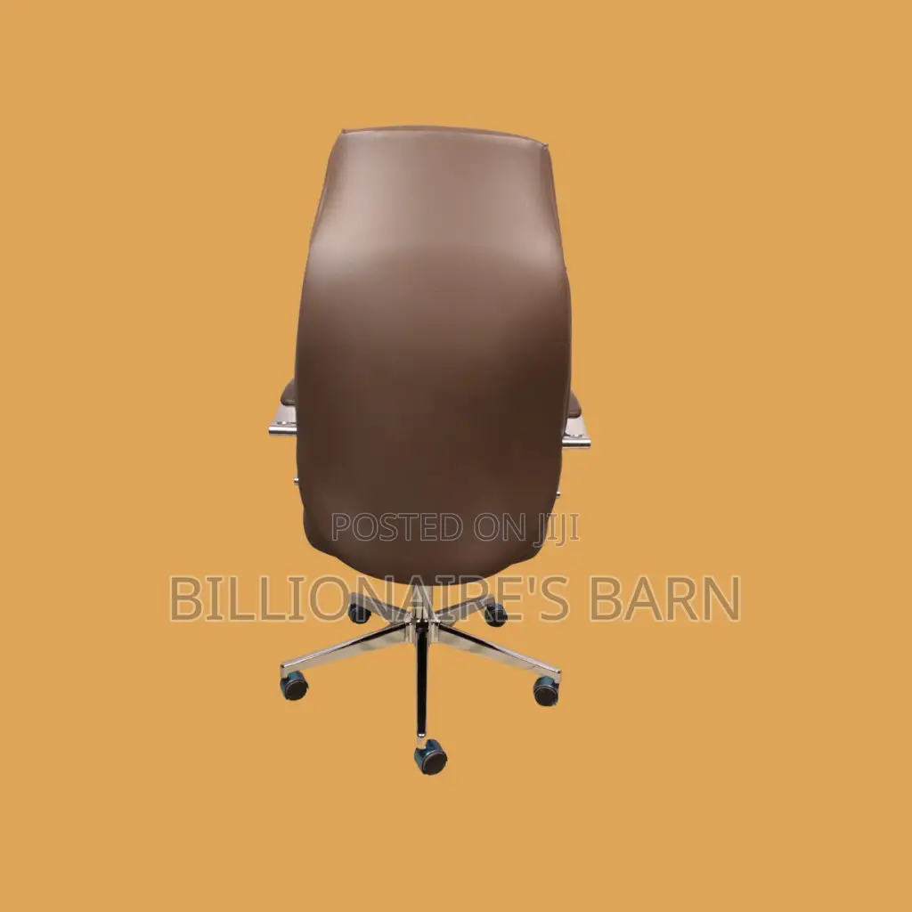 Brown Executive Leather Office Chair, — Scratch-Resistant Finish #308.