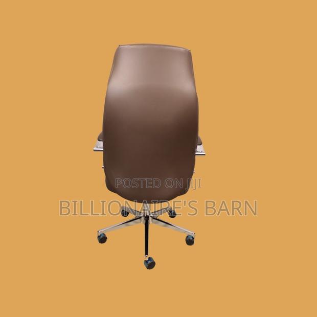 Brown Executive Leather Office Chair, — Scratch-Resistant Finish #308. - thumbnail 3
