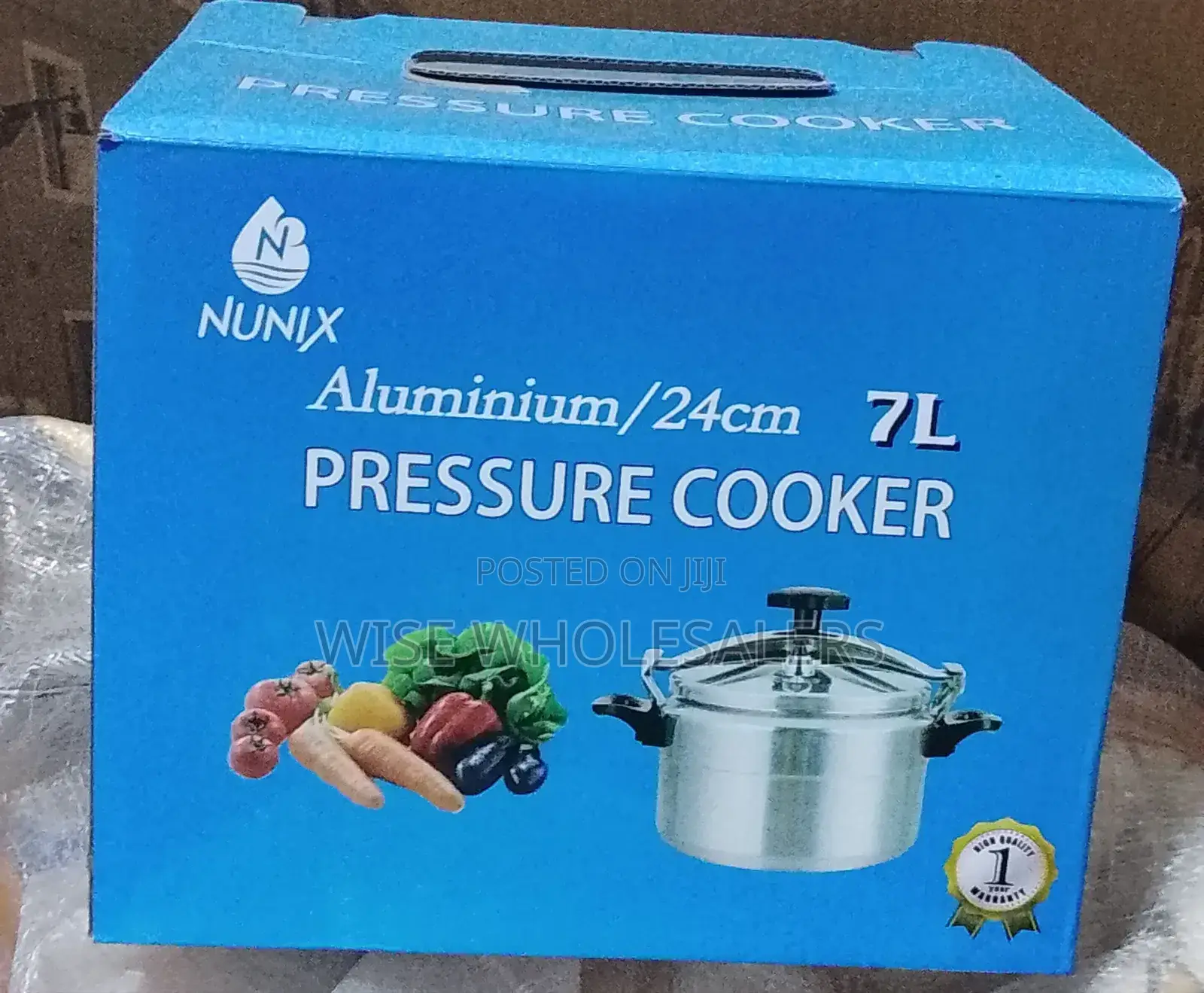 Nunix 7l Aluminum Two Handle Pressure Cooker