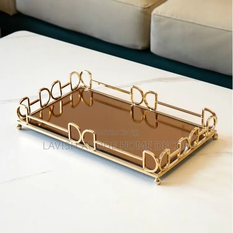 Designer Decor Tray With Vanity Mirror