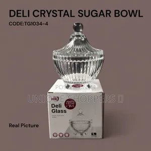 Deli Crystal Glass Sugar Bowl 144mm Now Available