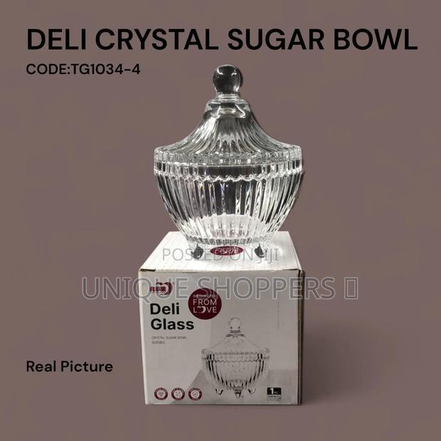 Deli Crystal Glass Sugar Bowl 144mm Now Available