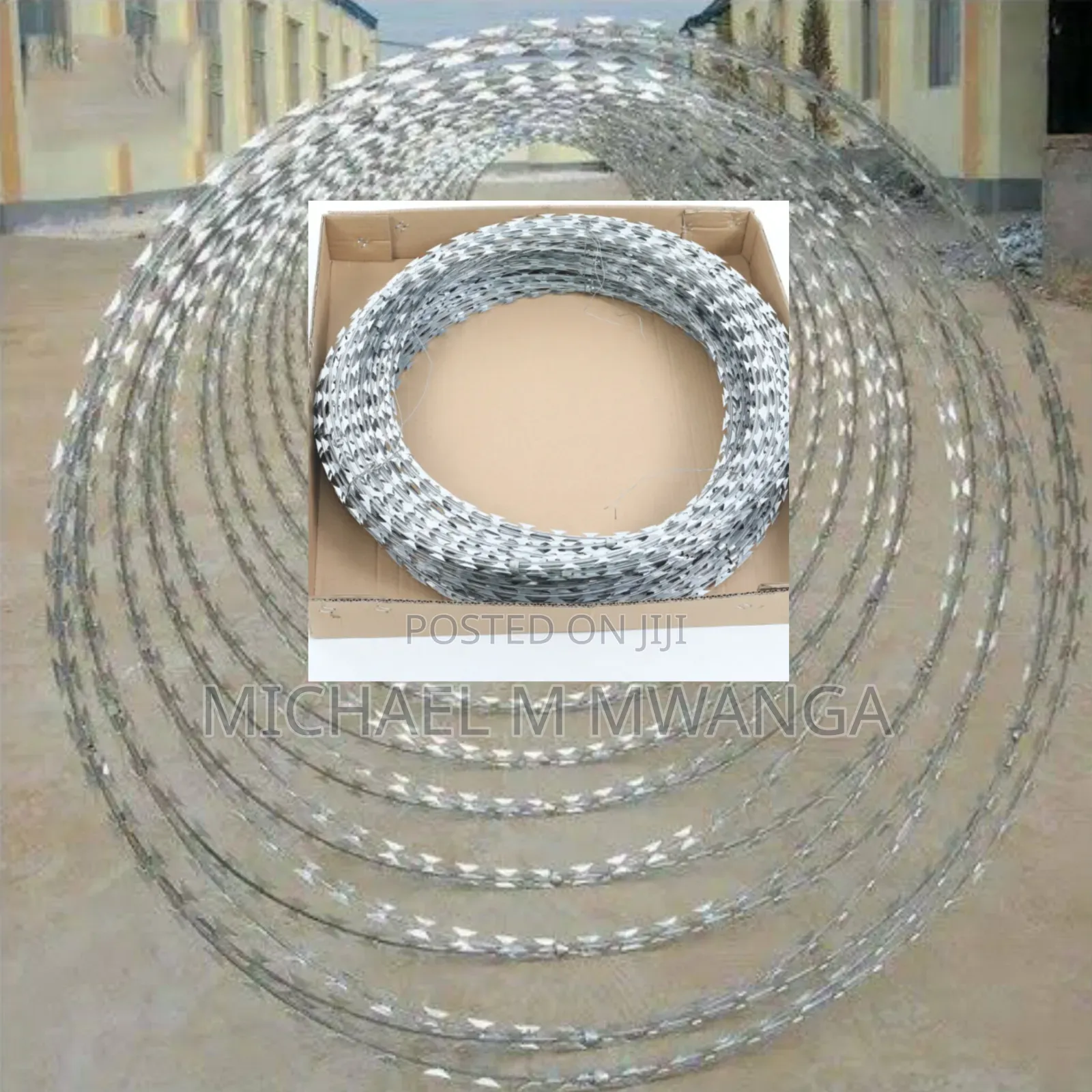 Silver Razor Wire 10m Long