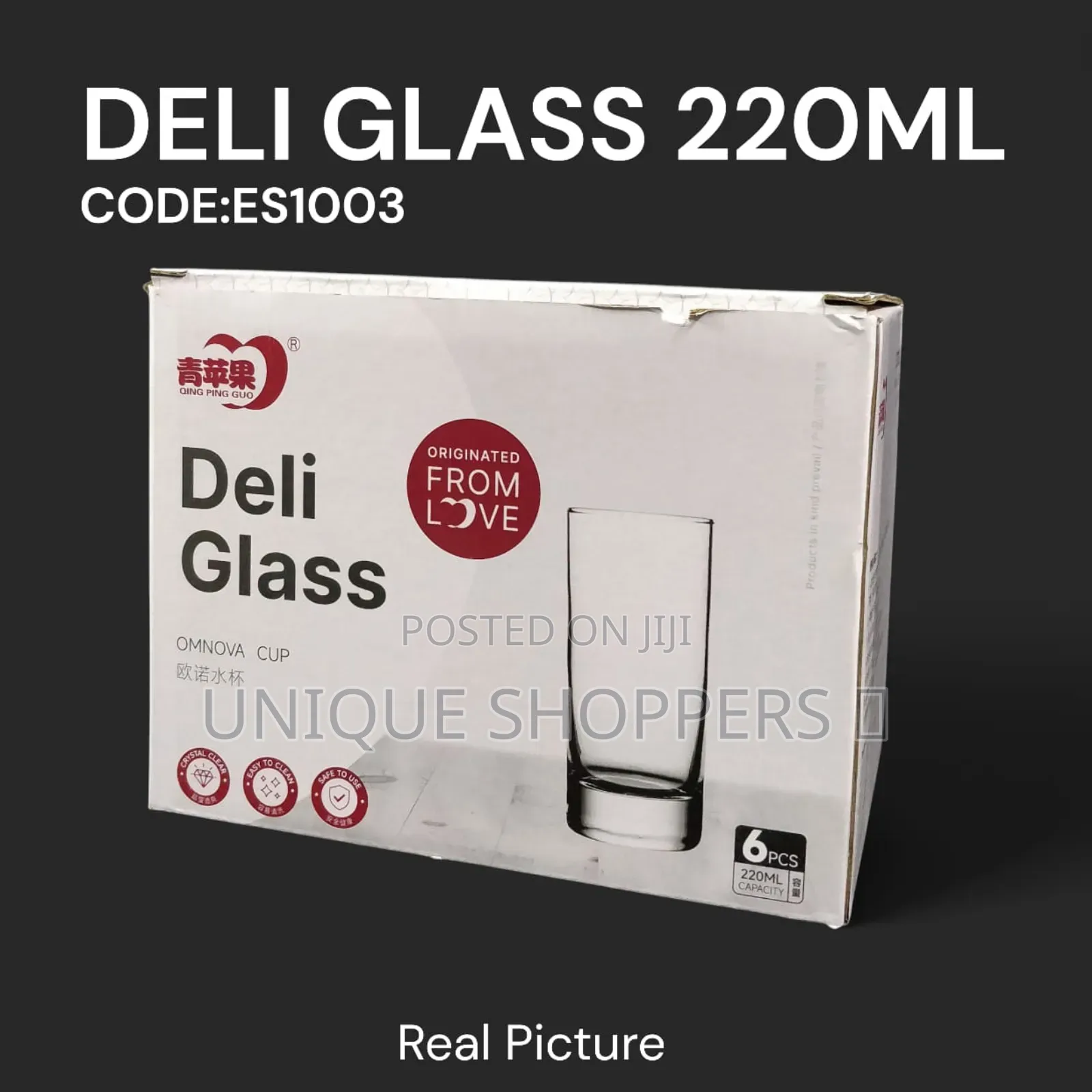 Delisoga Glass 220ml (Code: Es1003)