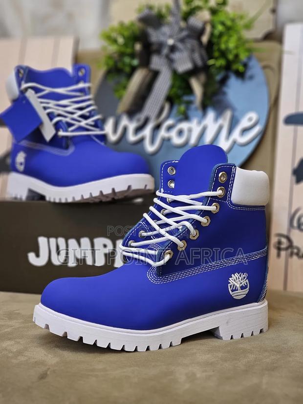 Blue Leather Timberland Boots - main view
