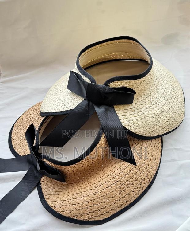 Ladiew Tieback Bowknot Straw Hat Sun Visor - main view