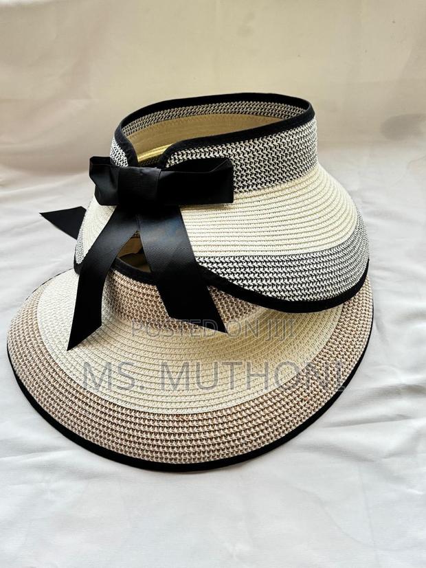 Ladiew Tieback Bowknot Straw Hat Sun Visor - thumbnail 8