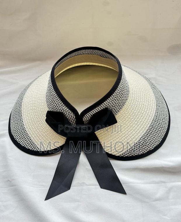 Ladiew Tieback Bowknot Straw Hat Sun Visor - thumbnail 6