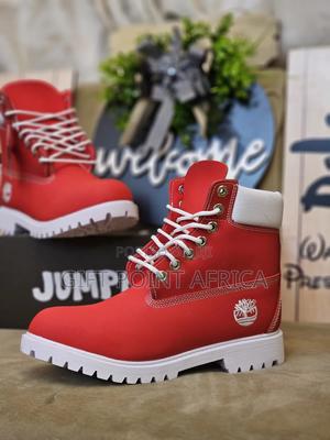 Red Leather Timberland Boots - thumbnail 2