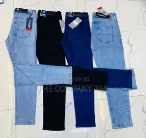 Quality Denim Casual Plain Men Business Jeans Trousers