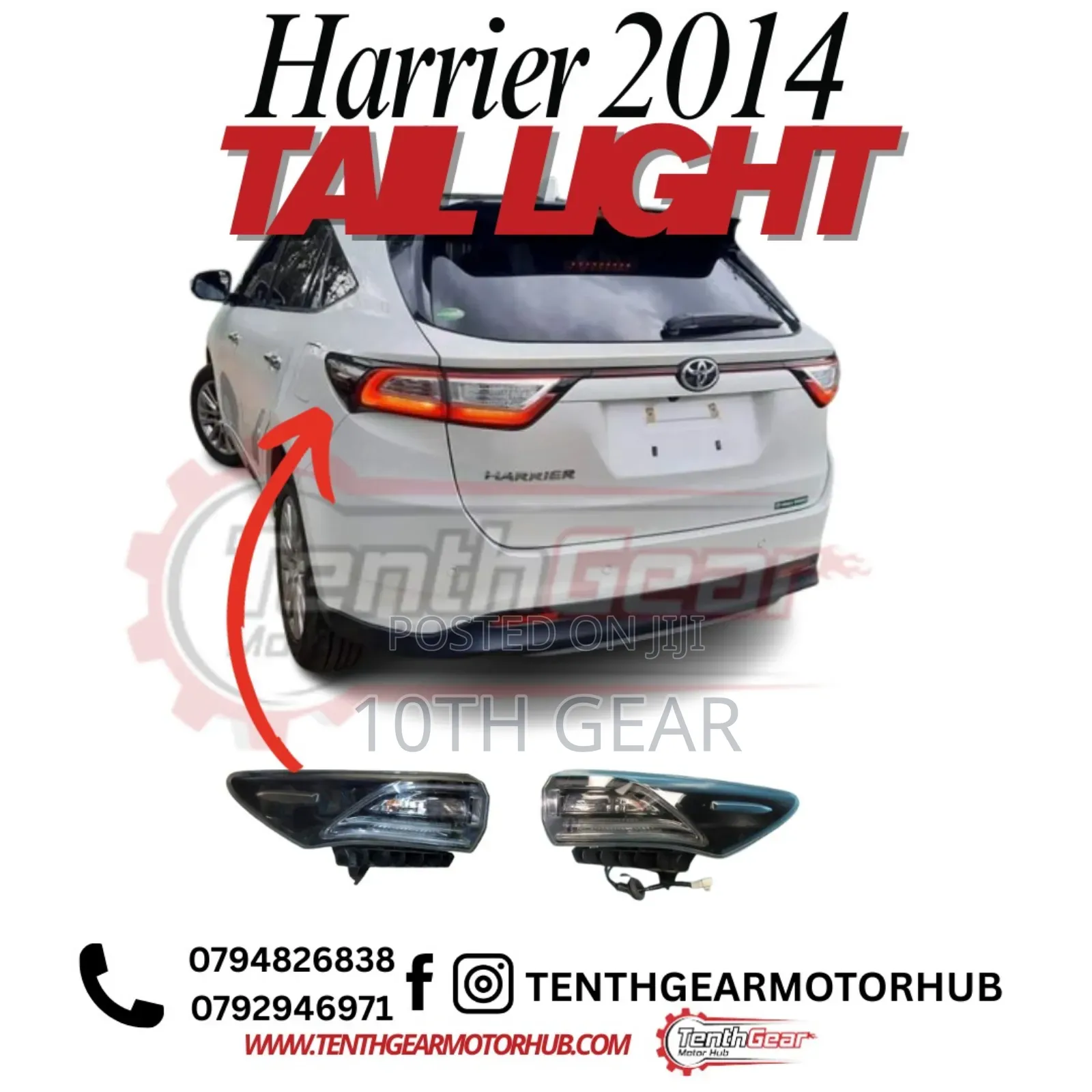 Harrier 2014 Taillamp Body Left