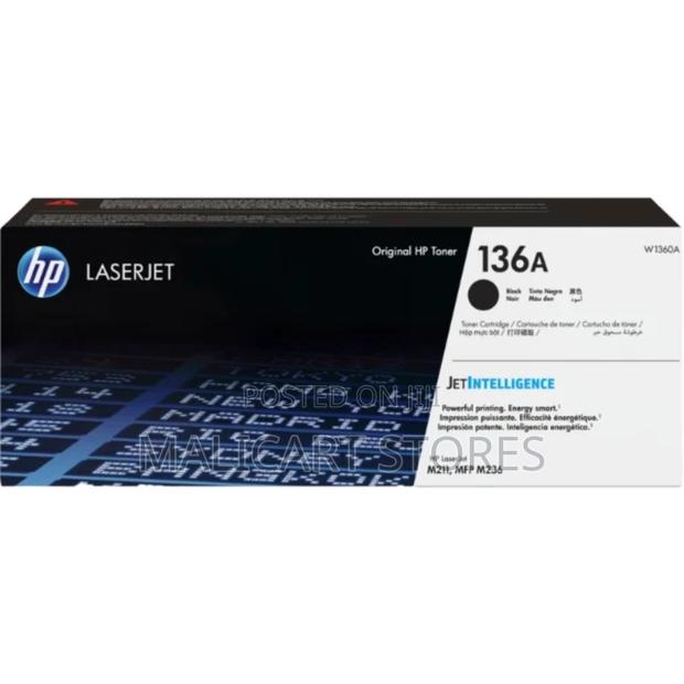 Hp 136a Black Original Laserjet Toner Cartridge (W1360a)