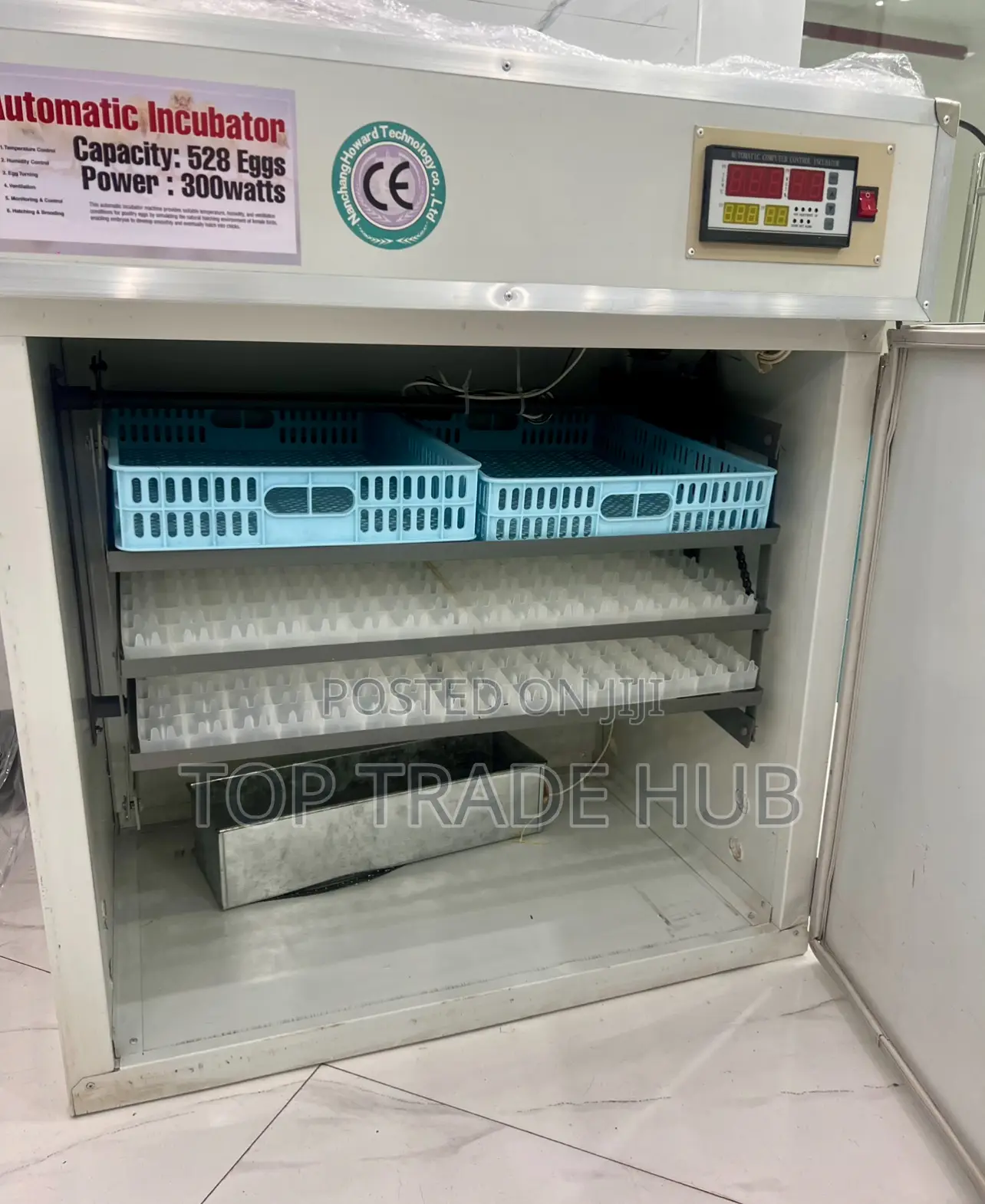Ac/Dc Automatic Egg Incubators 528 Egg Capacity 300w