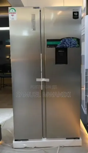 Hisense Fridge Side by Side 541l Water Dispenser (Silver) Ref558dr