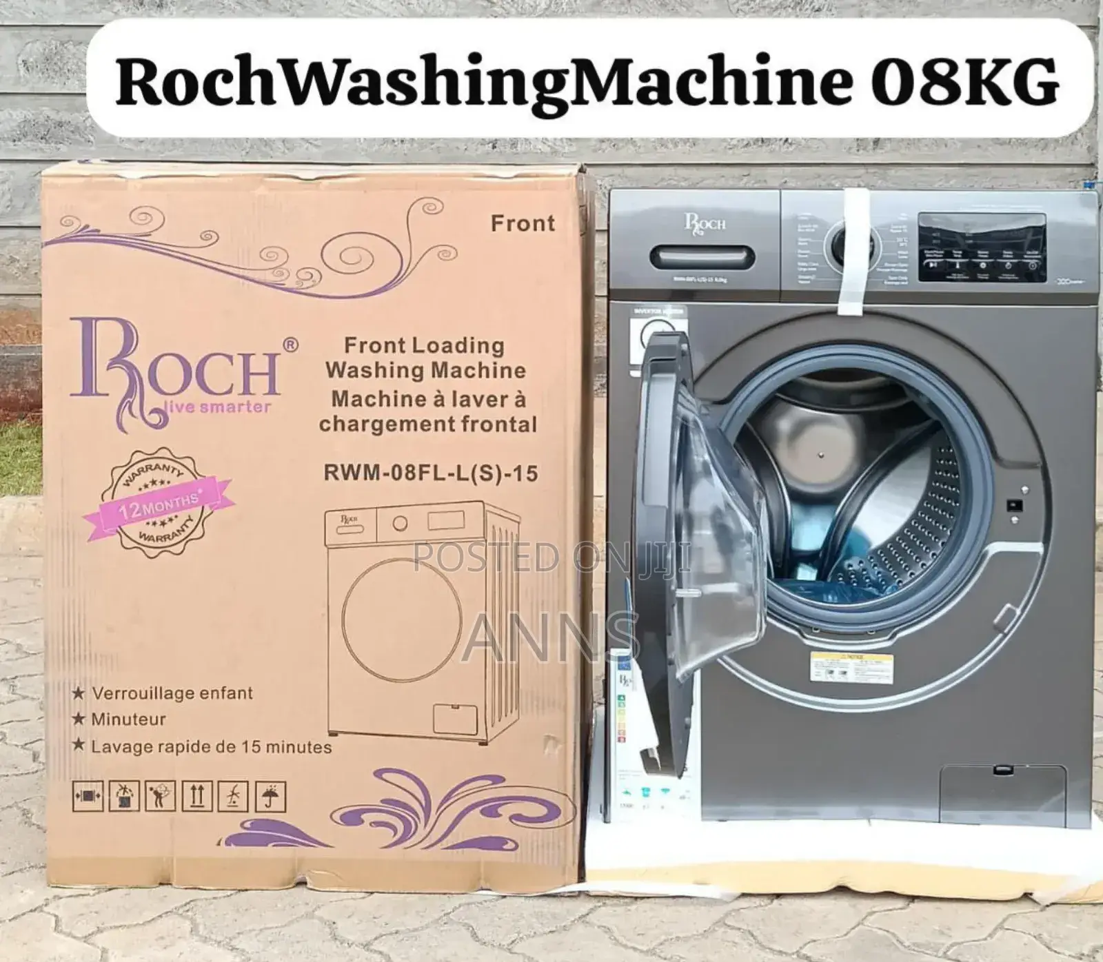 Roch 8kgs Front Load Washing Machine