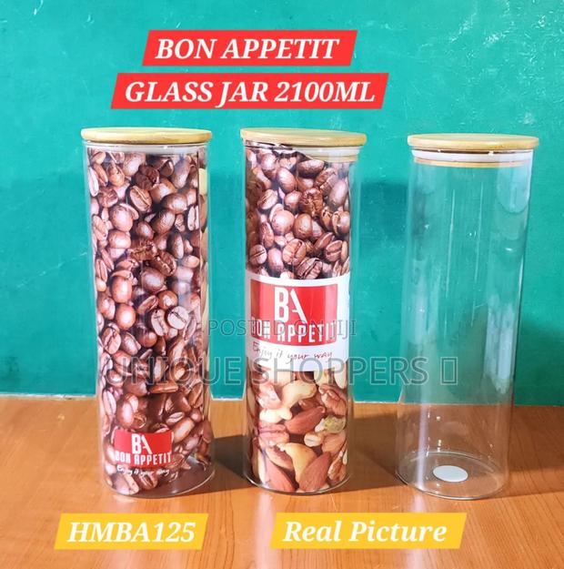 Hmba125 Bon Appetit Storage Jar Bamboo Lid 2.1l
