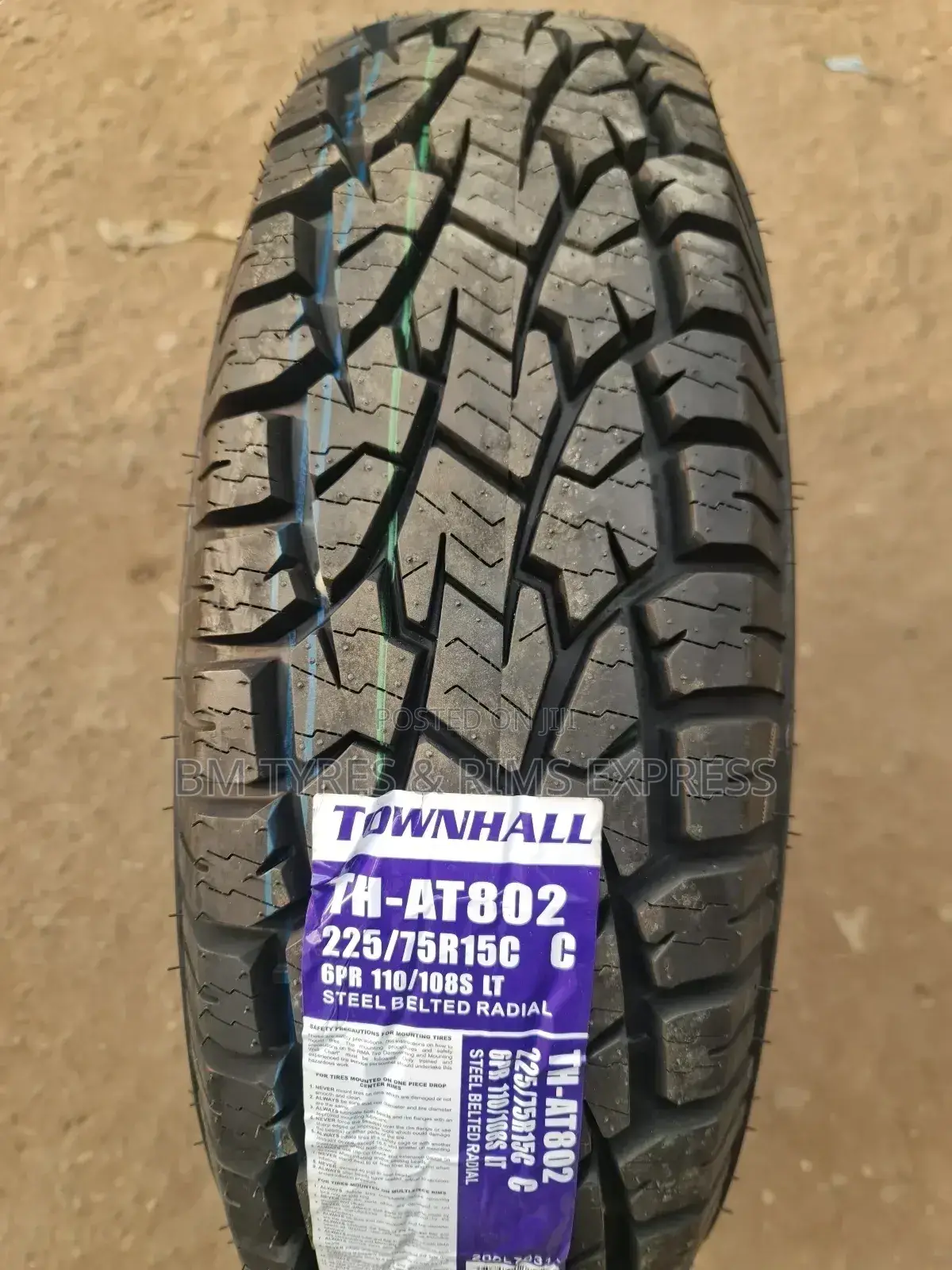 225 /75 R15 Townhall Tyres (All Terrrain) Commercial.