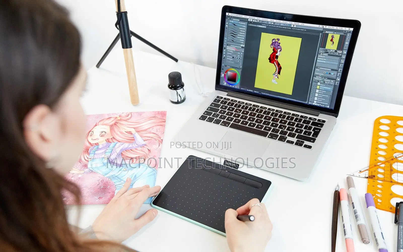 Wacom Intuos Small With Bluetooth Drawing Tablet/ 2 Free LTD Softwares