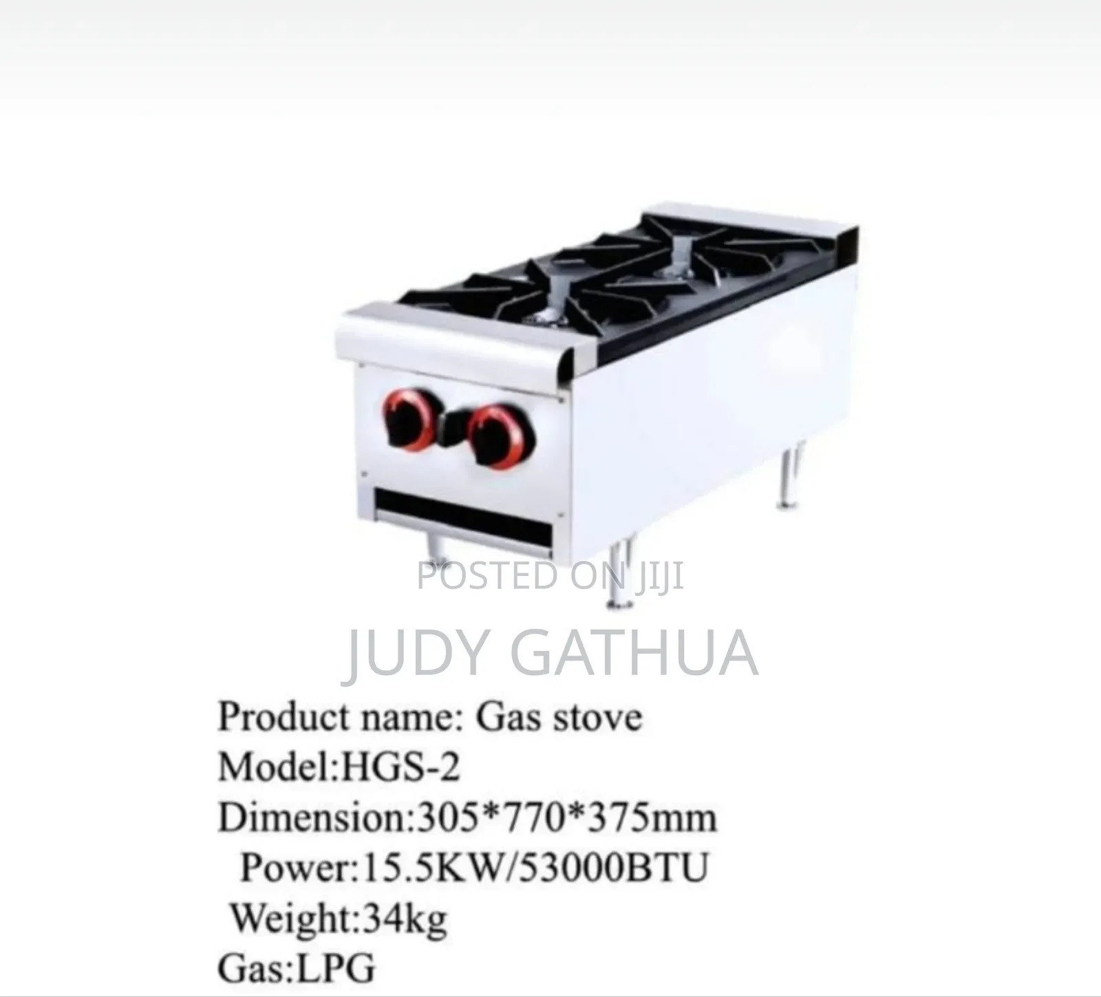 Commercial Gass Cooker 2 Bunner