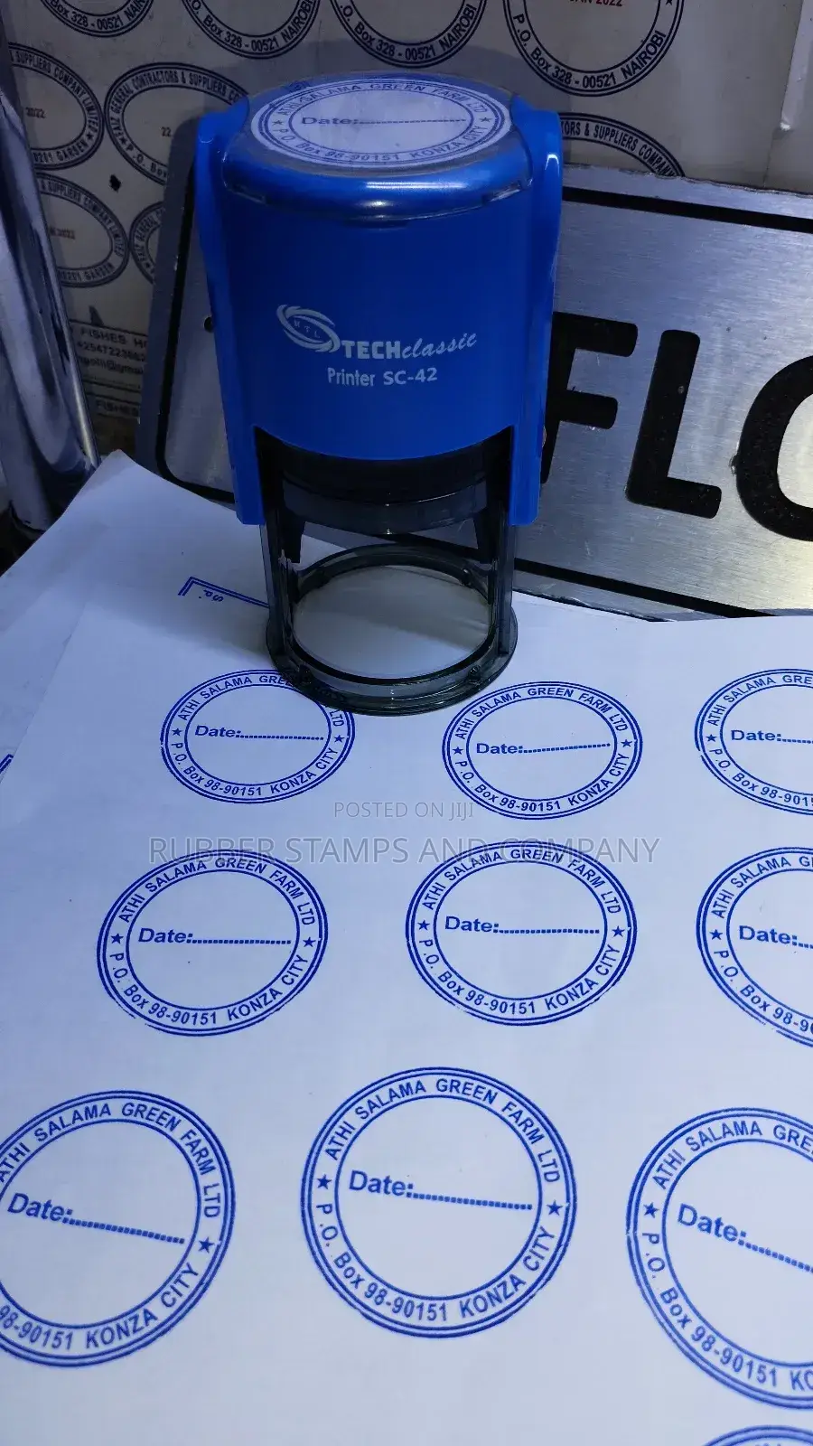 Plain Self Inking Rubber Stamp (With No Date)