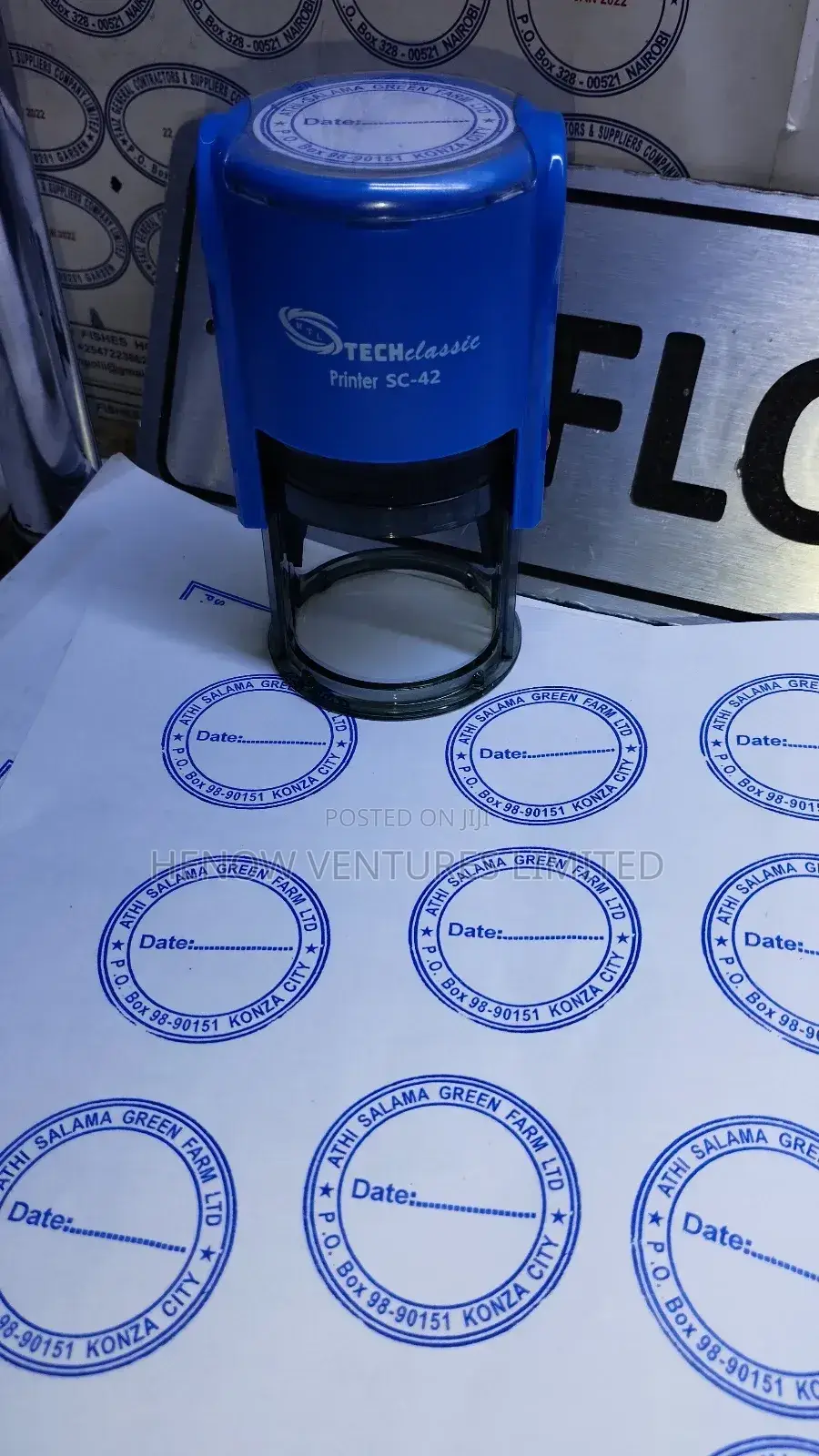 Plain Self Inking Rubber Stamp (With No Date)