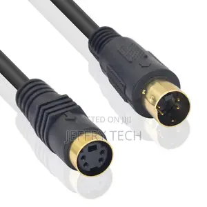 S-Video Cable, Mini Din 4-Pin Male to Female Cable, Mini Din 4-Pin S-