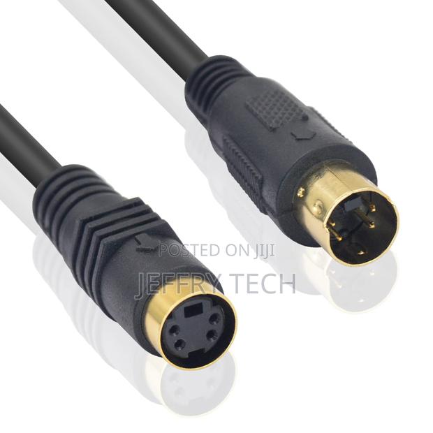 S-Video Cable, Mini Din 4-Pin Male to Female Cable, Mini Din 4-Pin S-