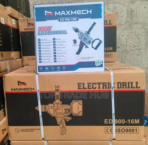 Powerful Maxmech Electric Drill 900w 16mm With Free Mixer - main view