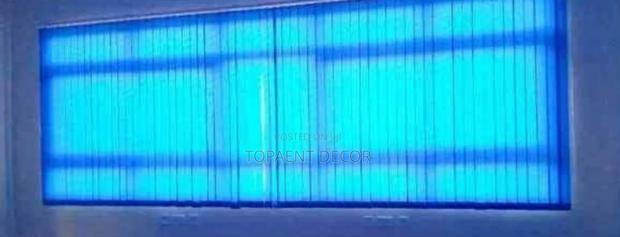 Lengthy Window Curtain Blinds Blue in Colour - main view