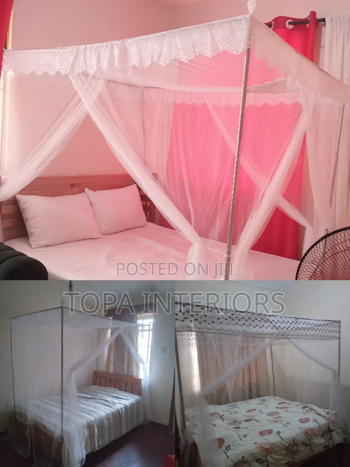 Rectangular Queen Size 4 Stand Mosquito Nets
