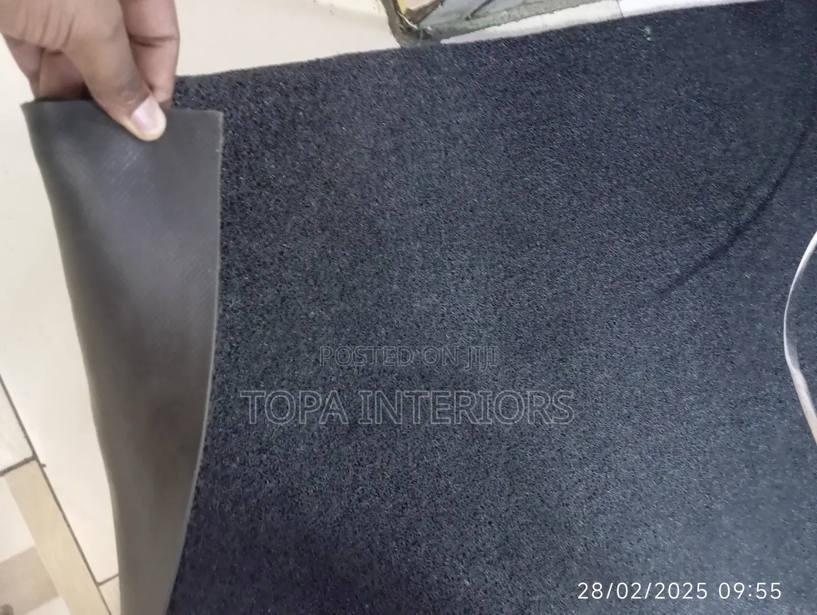 Black PVC Antislip Rubber Coil Mat for Stable Footing