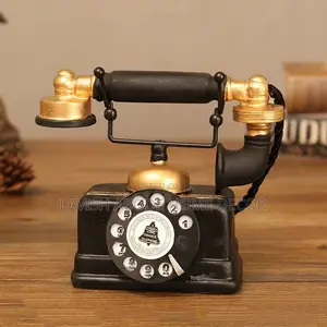 Retro Telephone Desktop Vintage Unique Home Decor Office Ornament