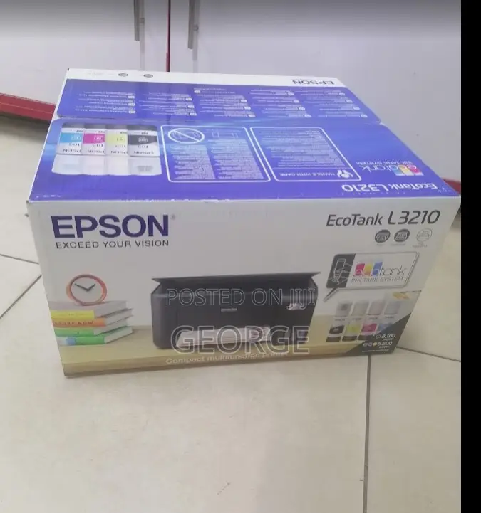 Epson Ecotank L3210 All in One Ink Tank Printer With Free Usb Cable