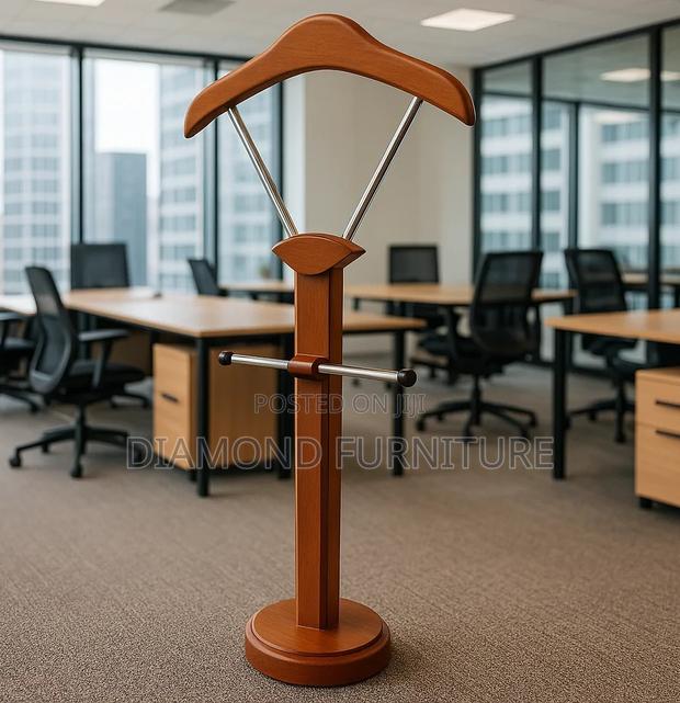 Office Furniture; Wooden Standing Coat Hanger With Classic Design - thumbnail 5