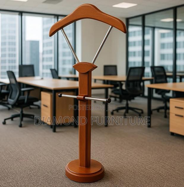 Office Furniture; Wooden Standing Coat Hanger With Classic Design - thumbnail 6
