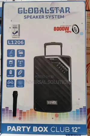 Globalstar Portable Club 12 Inches Trolley Portable Speaker