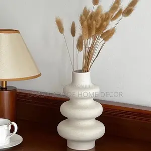 Minimalist Spiral Ceramic Boho Flower Vase