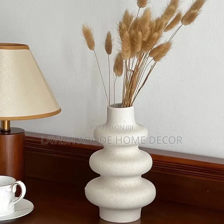 Minimalist Spiral Ceramic Boho Flower Vase