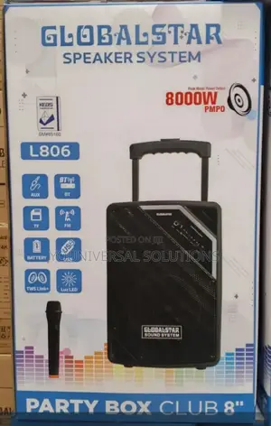 Globalstar Portable Club 8 Inches Trolley Portable Speaker